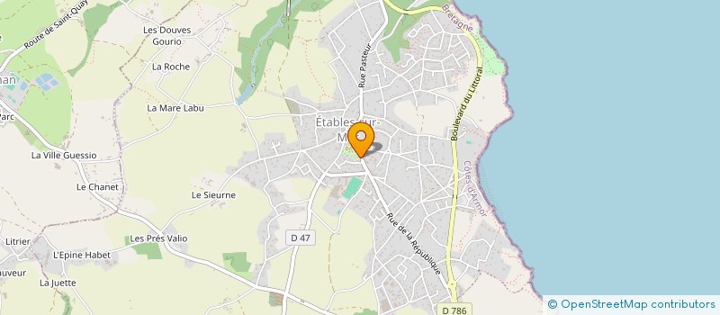 localisation de l'entreprise TRANS'NAT  BINIC-ETABLES-SUR-MER