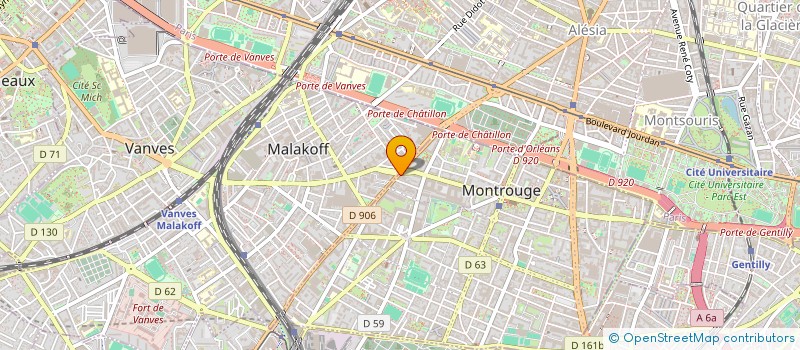 localisation de l'entreprise TRANS-O-FLEX à MONTROUGE