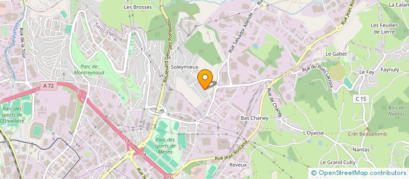 localisation de l'entreprise TRANS P & S à LA TALAUDIERE