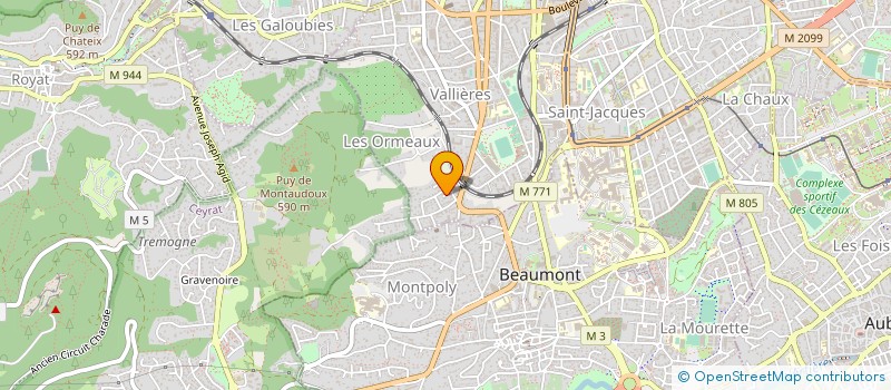 localisation de l'entreprise TRANS-PACIFIQUE à CLERMONT-FERRAND