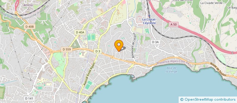 localisation de l'entreprise TRANS RICOCHET à LA CIOTAT
