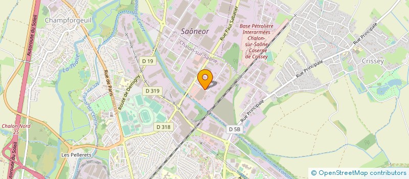 localisation de l'entreprise TRANS SERVICE SA à CHALON-SUR-SAONE