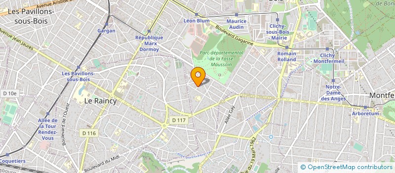 localisation de l'entreprise TRANS-SPHERE à CLICHY-SOUS-BOIS