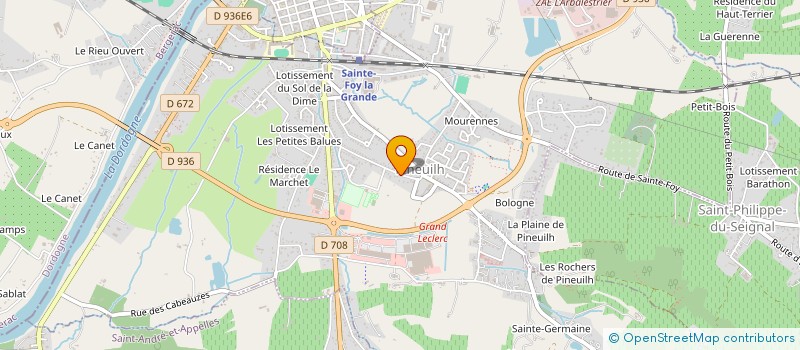 localisation de l'entreprise TRANS.SUD.PRESS à PINEUILH