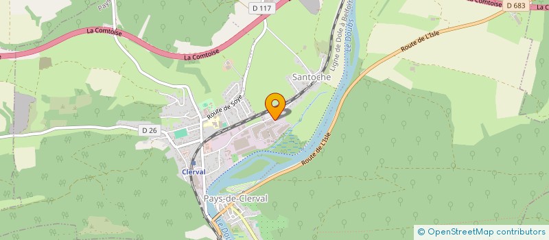 localisation de l'entreprise TRANS TP DE FRANCHE COMTE à PAYS-DE-CLERVAL