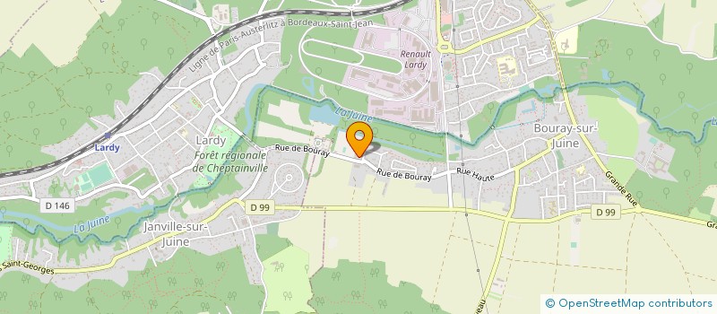 localisation de l'entreprise TRANS TRAVAUX SERVICES à BOURAY-SUR-JUINE