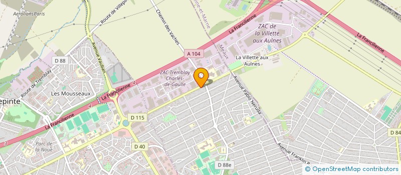 localisation de l'entreprise TRANS-ZAK à TREMBLAY-EN-FRANCE