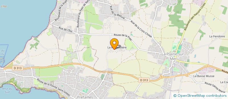 localisation de l'entreprise TRANSAC IMMO à LA PLAINE-SUR-MER