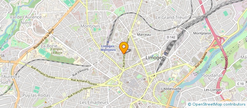 localisation de l'entreprise TRANSACT 87 à LIMOGES