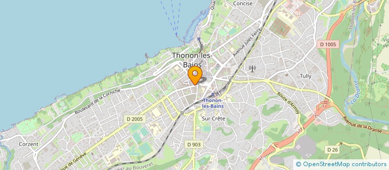 localisation de l'entreprise TRANSACTIONS IMMOBILIERES THONONAISES à THONON-LES-BAINS