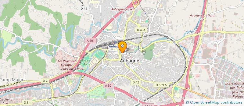 localisation de l'entreprise TRANSACTS IMMO à AUBAGNE