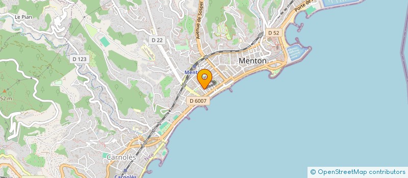 localisation de l'entreprise TRANSALP'ELEC à MENTON
