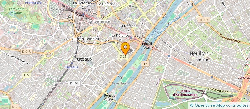localisation de l'entreprise TRANSATEL à COURBEVOIE