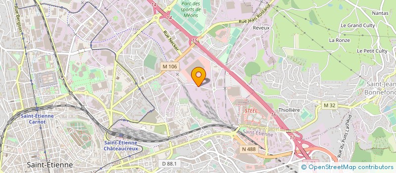 localisation de l'entreprise TRANSBENNES  SAINT-ETIENNE