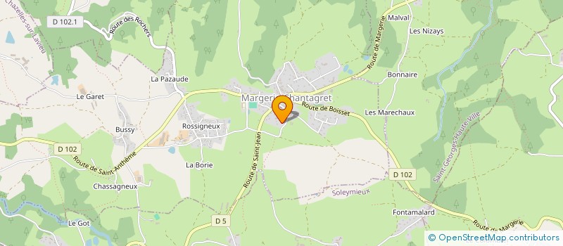 localisation de l'entreprise TRANSBOIS à MARGERIE-CHANTAGRET