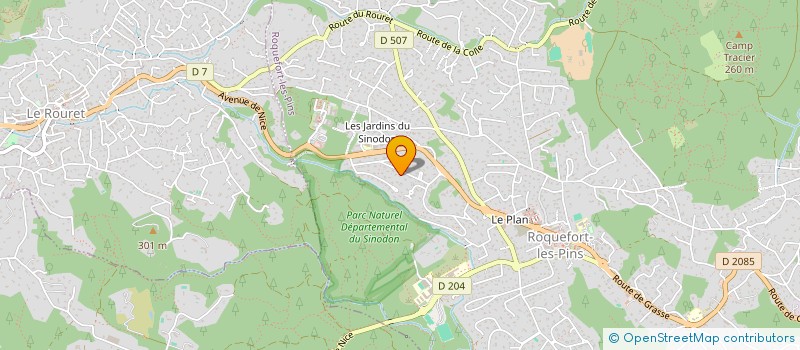 localisation de l'entreprise TRANSCAF  ROQUEFORT-LES-PINS