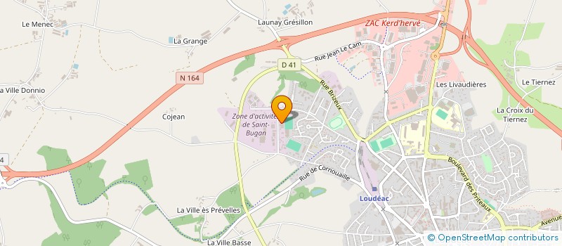 localisation de l'entreprise TRANSCAM à LOUDEAC