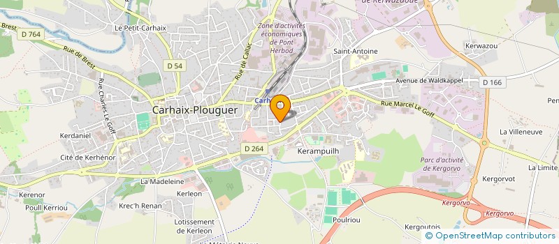 localisation de l'entreprise TRANSCAP à CARHAIX-PLOUGUER