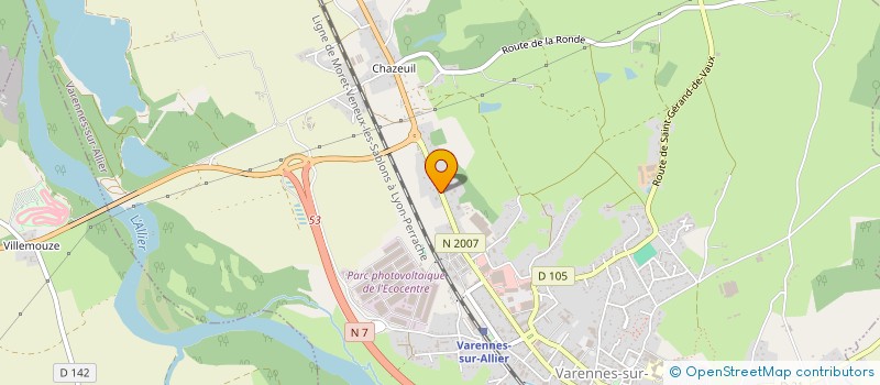 localisation de l'entreprise TRANSCARDS SARL à VARENNES-SUR-ALLIER