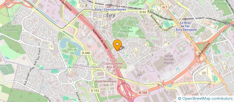 localisation de l'entreprise TRANSCOEUR  EVRY-COURCOURONNES