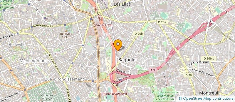 localisation de l'entreprise TRANSCOLIS EXPRESS à BAGNOLET