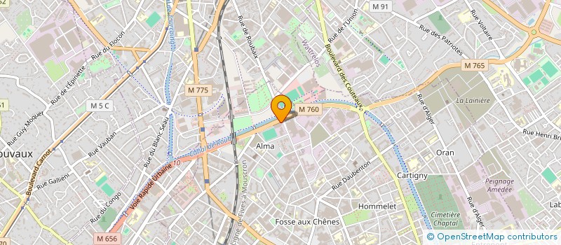 localisation de l'entreprise TRANSCOLITEL  ROUBAIX