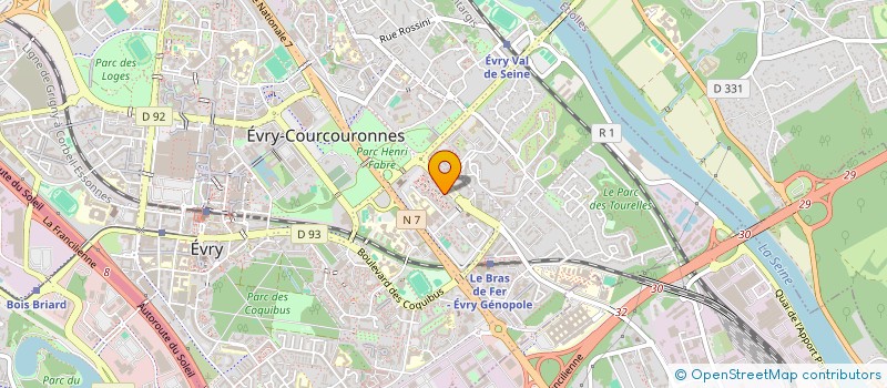 localisation de l'entreprise TRANSCOM à EVRY-COURCOURONNES