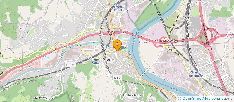localisation de l'entreprise TRANSCOMM à GIVORS