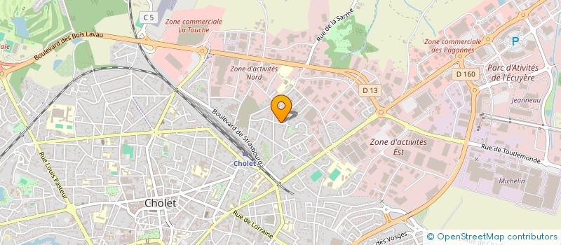 localisation de l'entreprise TRANSCOROUTE à CHOLET