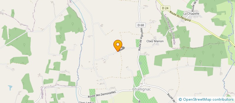 localisation de l'entreprise TRANSCOSTA à CHALLIGNAC
