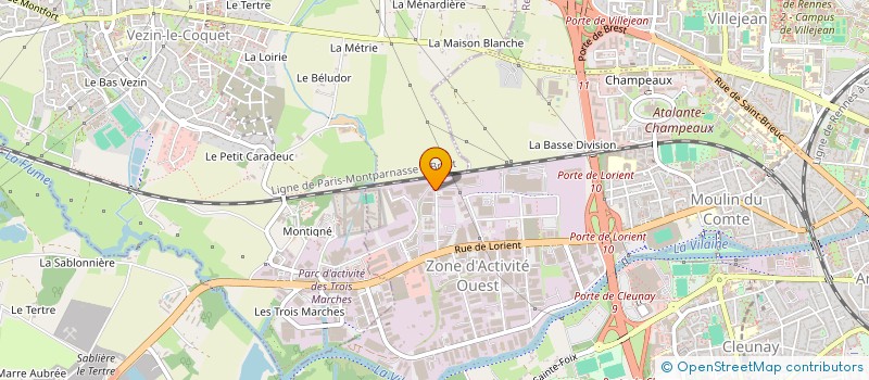 localisation de l'entreprise TRANSECO à RENNES