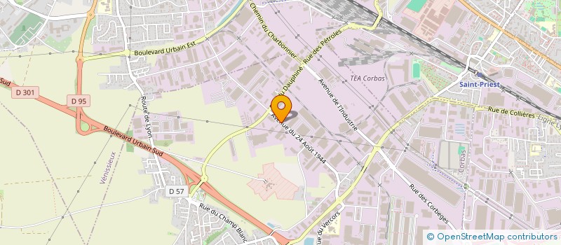 localisation de l'entreprise TRANSERVICE à CORBAS