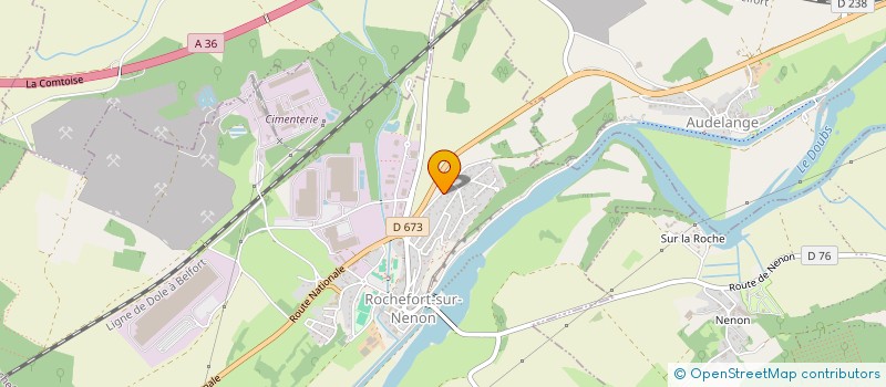 localisation de l'entreprise TRANSEURLAC à ROCHEFORT-SUR-NENON