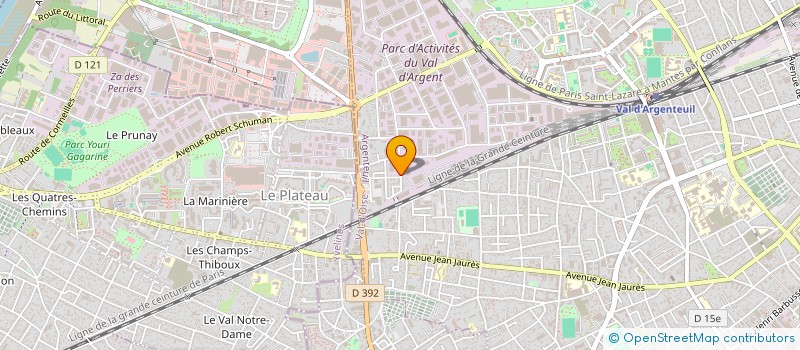 localisation de l'entreprise TRANSEUROP SERVICE TESER à ARGENTEUIL