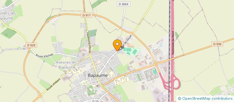 localisation de l'entreprise TRANSFAIR STANDING  BAPAUME