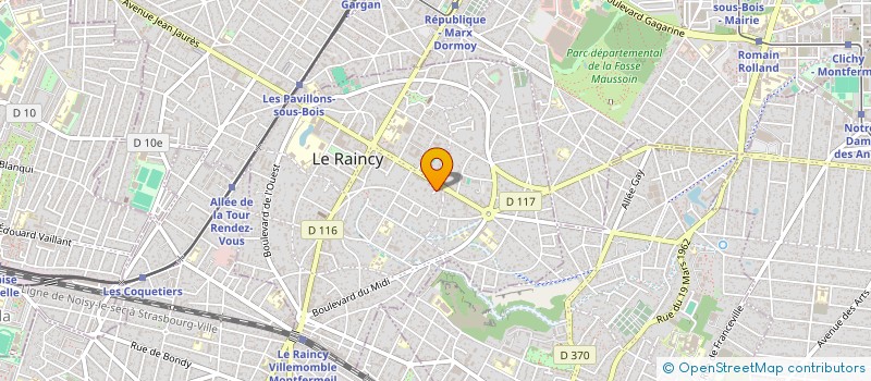 localisation de l'entreprise TRANSFERTS CHAMBON à LE RAINCY