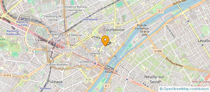 localisation de l'entreprise TRANSFINANCE à COURBEVOIE