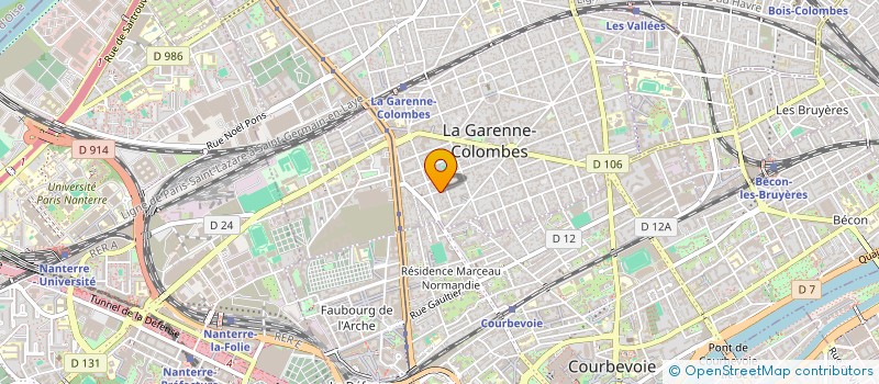 localisation de l'entreprise TRANSFLEX à LA GARENNE-COLOMBES