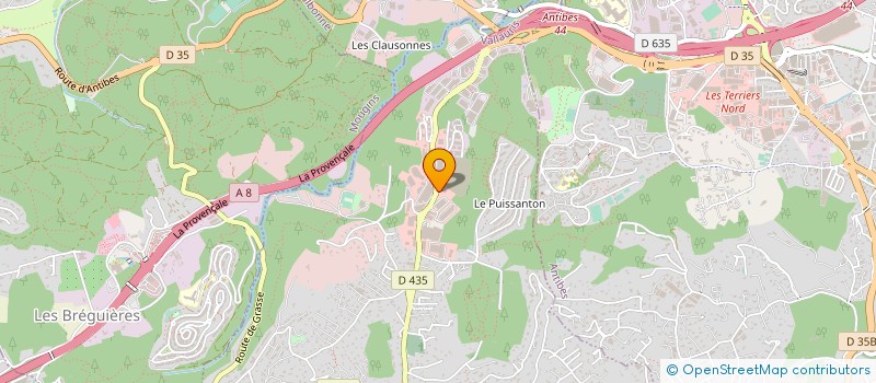 localisation de l'entreprise TRANSFOMETAL à VALLAURIS