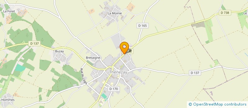 localisation de l'entreprise TRANSFORMATION INDUSTRIELLE DU BOIS à THENEZAY