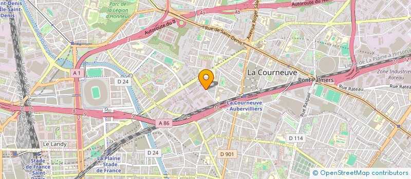 localisation de l'entreprise TRANSGAL à LA COURNEUVE