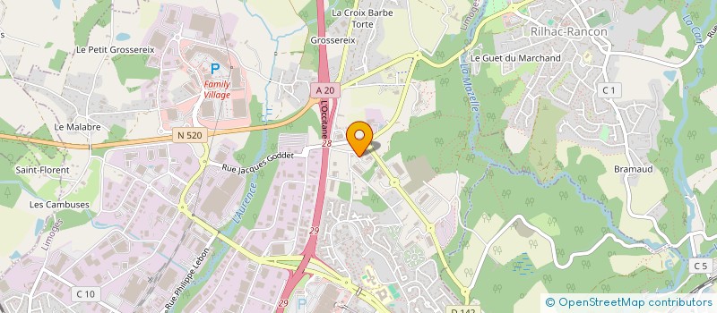 localisation de l'entreprise TRANSHYDRO à LIMOGES