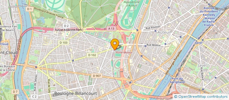 localisation de l'entreprise TRANSINCO à BOULOGNE-BILLANCOURT