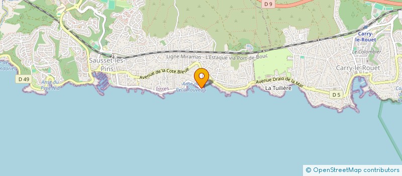 localisation de l'entreprise TRANSINDUSTRIE  SAUSSET-LES-PINS