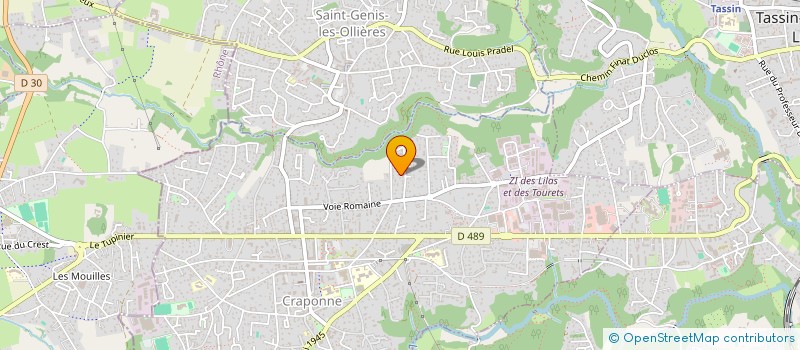 localisation de l'entreprise TRANSISCENE  CRAPONNE