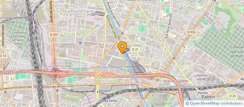 localisation de l'entreprise TRANSIT INTER EXPRESS à AUBERVILLIERS