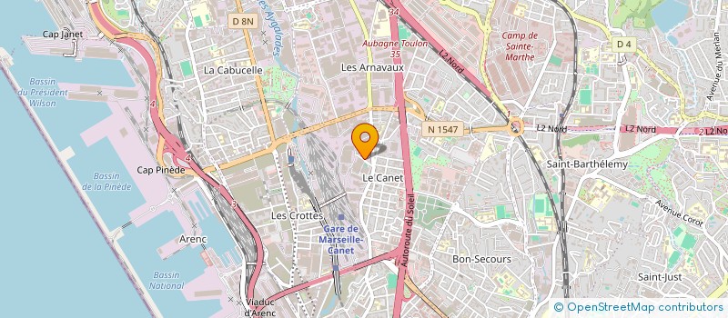 localisation de l'entreprise TRANSIT INTERNATIONAL PERRET à MARSEILLE