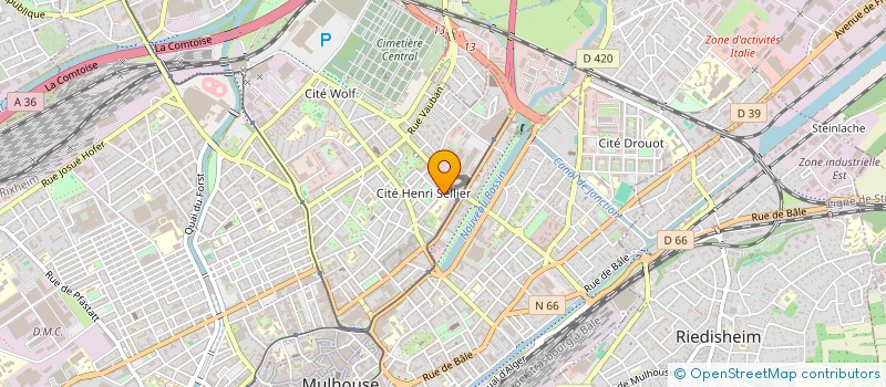 localisation de l'entreprise TRANSITAXI à MULHOUSE