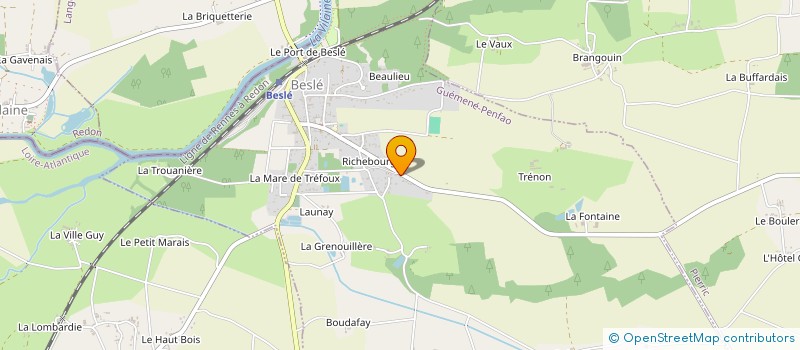 localisation de l'entreprise TRANSITOIRE à GUEMENE-PENFAO
