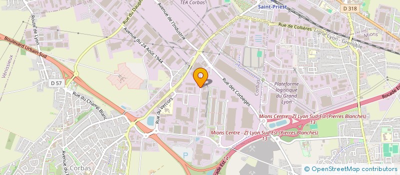 localisation de l'entreprise TRANSLIMOUSIN à CORBAS